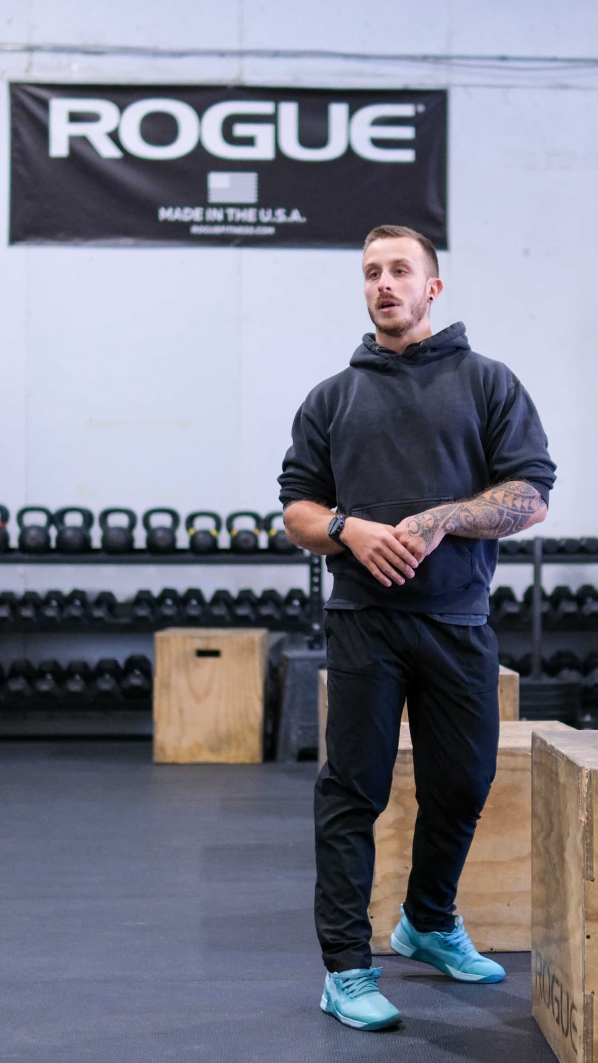 Fabien Barcelo, fondateur d’OwnDesk, dans une box CrossFit